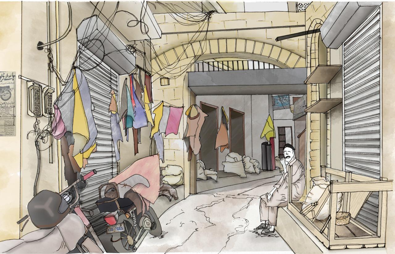 Collectable Karachi Leather Bazaar Post Card